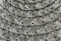 Woven black and grey wicker straw background or texture Royalty Free Stock Photo