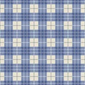 Woven Blue White Tartan Pattern Royalty Free Stock Photo