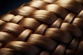 Woven braided hair as a background. Close-up Royalty Free Stock Photo