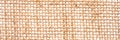 Woven brown burlap. Panoramic texture background. Texture of sackcloth