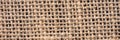 Woven brown burlap. Panoramic texture background. Texture of sackcloth