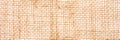 Woven brown burlap. Panoramic texture background. Texture of sackcloth