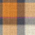 Woven cloth plaid background pattern. Traditional checkered home decor linen cloth texture effect. Seamless soft