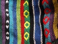 Woven ethnic fabric, close up Royalty Free Stock Photo