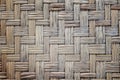 Woven flat mat old made from bamboo grass background Royalty Free Stock Photo