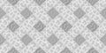 Woven geometric ornament in shades of gray, seamless