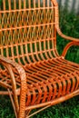 Woven handmade furniture in details. Royalty Free Stock Photo