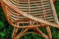 Woven handmade furniture in details. Royalty Free Stock Photo