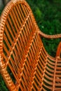 Woven handmade furniture in details. Royalty Free Stock Photo