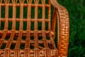 Woven handmade furniture in details. Royalty Free Stock Photo