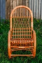 Woven handmade furniture in details. Royalty Free Stock Photo