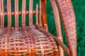 Woven handmade furniture in details. Royalty Free Stock Photo