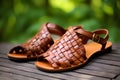 Woven Leather Sandals (Generative AI)