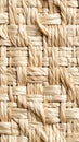 Woven Natural Fiber Texture Background with Interlaced Pattern in Beige Tones Royalty Free Stock Photo