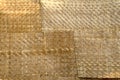 Woven palm wood pattern. Bamboo brown straw mat Royalty Free Stock Photo