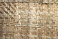 Woven palm wood pattern. Bamboo brown straw mat Royalty Free Stock Photo