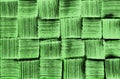 Woven pattern green brush texture Royalty Free Stock Photo