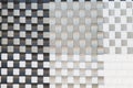 Woven plastic background in black and white Royalty Free Stock Photo