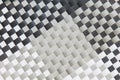 Woven plastic background in black and white Royalty Free Stock Photo
