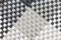 Woven plastic background in black and white Royalty Free Stock Photo