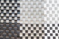 Woven plastic background in black and white Royalty Free Stock Photo