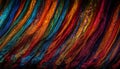 Woven rainbow wool creates vibrant textured backdrop generated by AI Royalty Free Stock Photo