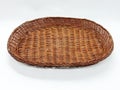 Woven Rattan Tray for Fruit and Food Kitchen Decorations in white isolated background 03