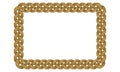 Woven Ropes frame or border with rectangle shape with copyspace for your design. Vector illustration.