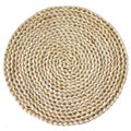 Woven round hand-woven background on insulated white background
