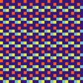 Woven seamless pattern color blocks pixel texture.