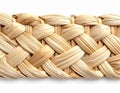 Woven Straw Braid Pattern Close Up on White Background Detailed Texture Royalty Free Stock Photo