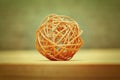 Woven wicker or bamboo balls used for decorating Royalty Free Stock Photo