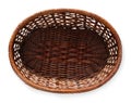 Woven Wicker Basket Showcasing Craftsmanship and Utility for Home Decor and Storage Needs Royalty Free Stock Photo