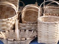 Woven Wood Baskets in a market