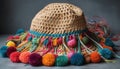 Woven wool hat a cultural masterpiece generated by AI
