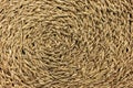 Woven yellow wicker straw background or textur Royalty Free Stock Photo