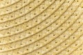 Woven yellow wicker straw background or textur Royalty Free Stock Photo