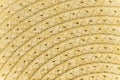 Woven yellow wicker straw background or textur Royalty Free Stock Photo