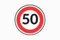 Speed limit at 30km/ h sign Royalty Free Stock Photo