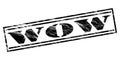 Wow black stamp Royalty Free Stock Photo