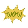 Wow Comic Comics Lettering Pop Art Vector Bubble Speech Royalty Free Stock Photo