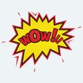 WOW - comic speech bubble in pop art style Royalty Free Stock Photo