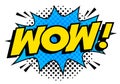 Wow comic speech bubble, vector Royalty Free Stock Photo