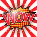 Wow, Comic Speech Bubble Royalty Free Stock Photo