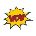 Wow Comic Text icon sign Royalty Free Stock Photo