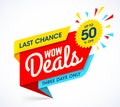 WOW Deals sale banner template Royalty Free Stock Photo