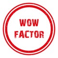 wow factor stamp on white Royalty Free Stock Photo