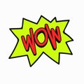 WOW fun graphic icon Royalty Free Stock Photo
