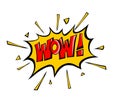 WOW graphic icon Fun comic graphic vector Royalty Free Stock Photo