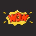 Wow icon clipart logtotype isolated vector illustration Royalty Free Stock Photo